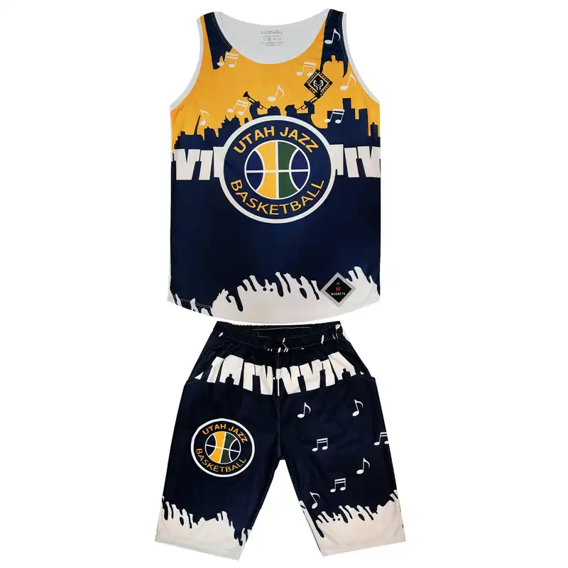 ست تاپ و شلوارک ورزشی مردانه مدل  UTAH JAZZ کد UJ01