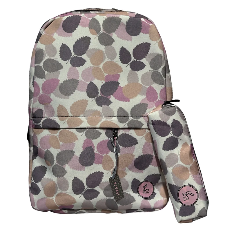 کوله پشتی ساراسا هوم مدل برگ به همراه جامدادی