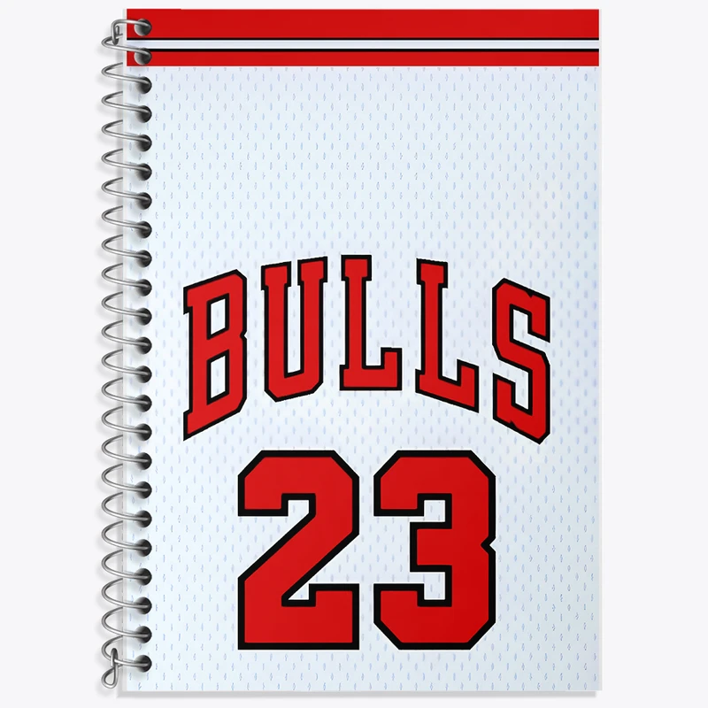 دفتر زبان 50 برگ خندالو مدل دو خط طرح شیکاگو بولز (Chicago Bulls) کد F6942