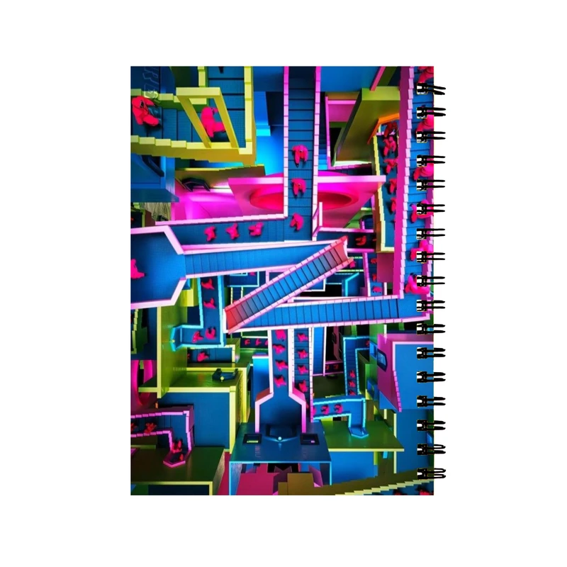 دفتر مشق 50 برگ طرح بازی مرکب کد k740