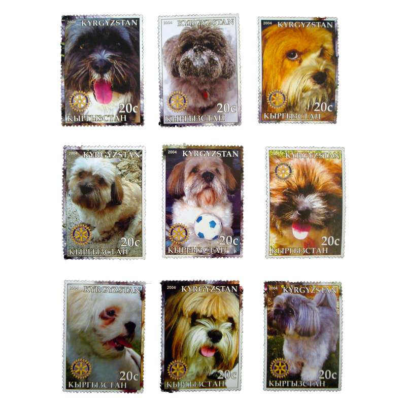 تمبر یادگاری مدل سگ ها كد c-935 مجموعه 9 عددي