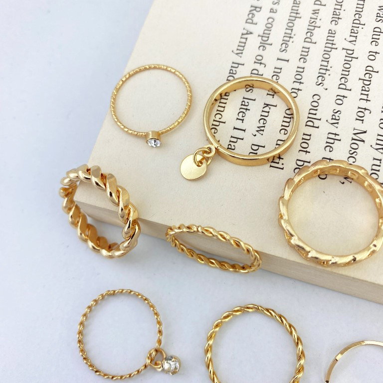 انگشتر زنانه مدل R4183 مجموعه 9 عددی