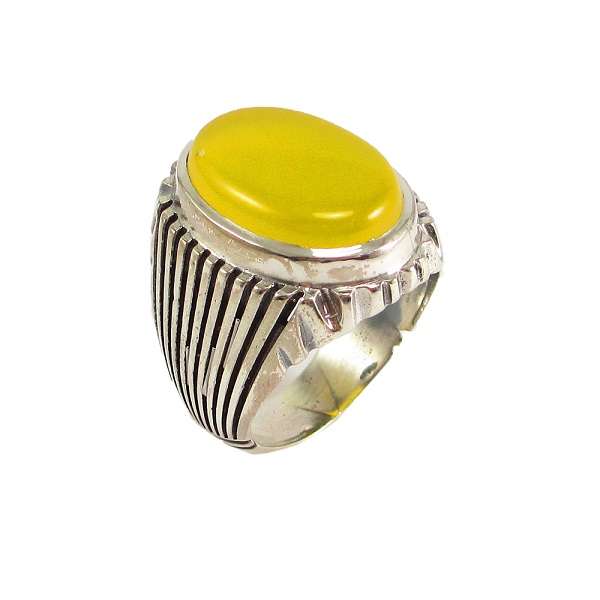 انگشتر نقره مردانه پارلا گوهر مدل شرف الشمس کد 3807