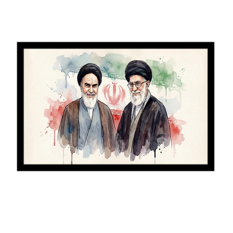 تابلو بکلیت طرح رهبران شهید انقلاب اسلامی مدل DY1372 فریم مشکی