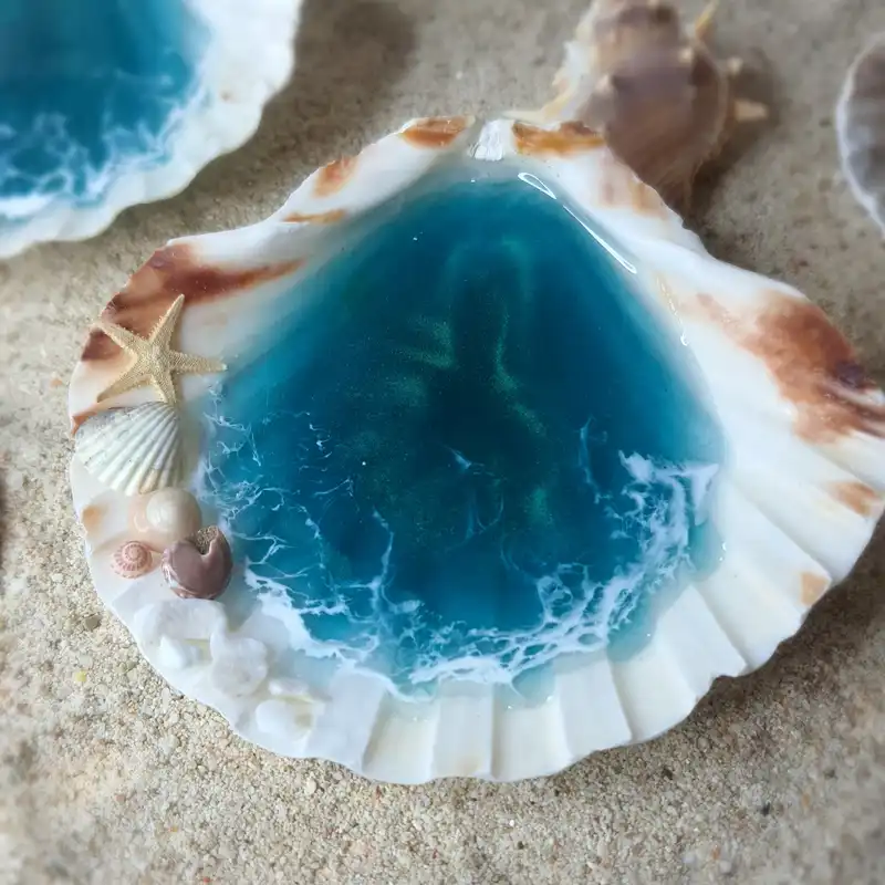 ست 8 تکه هفت سین رزینی مدل دریا و صدف