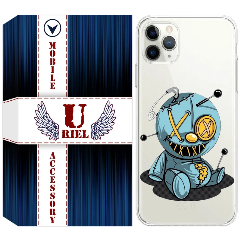 کاور یوریل مدل Clear کد 68 طرح عروسک مناسب برای گوشی موبایل اپل iPhone 11 Pro Max