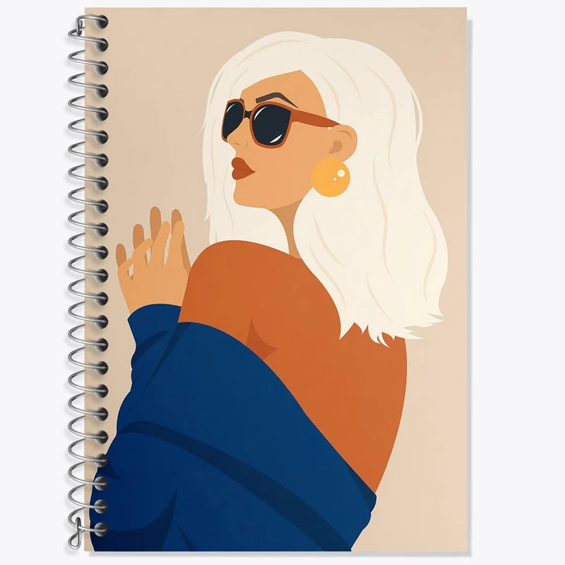 دفتر زبان 50 برگ خندالو مدل سه خط طرح دختر قوی Girl Power کد 28949