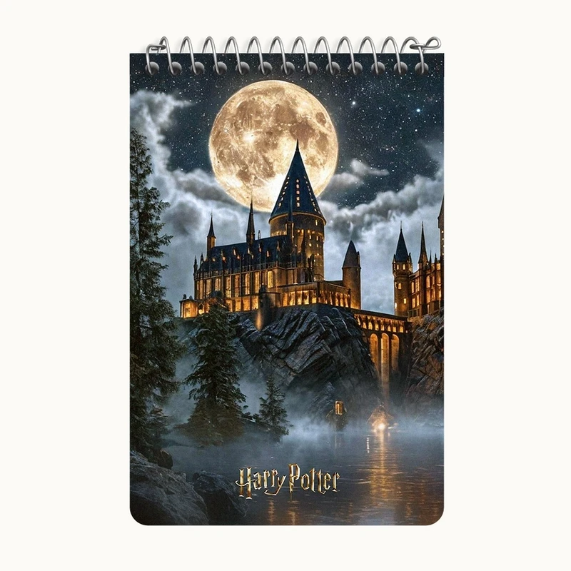 دفتر یادداشت 50 برگ خندالو طرح هاگوارتز هری پاتر (Harry Potter) کد F8825