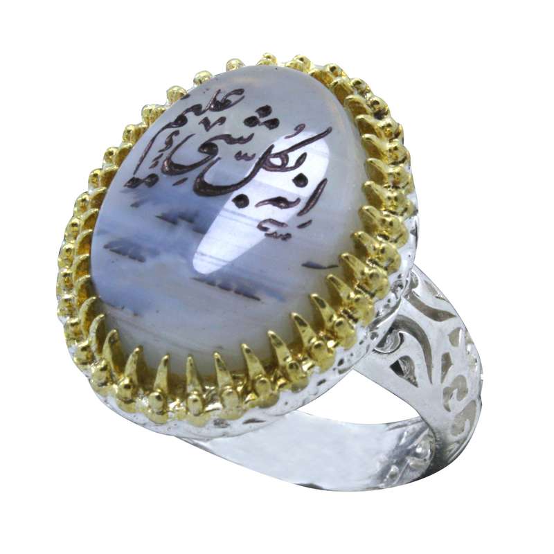 انگشتر نقره مردانه مدل شجر خطی کد 9w