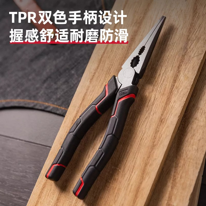 انبر دم باریک دلی مدل DL101108 سایز 8 اینچ