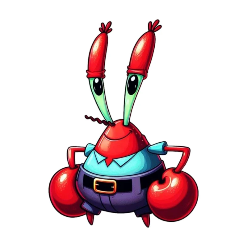 استیکر پارچه و لباس پاد آفرین مدل کارتونی باب اسفنجی خرچنگ بامزه جذاب کد 1753