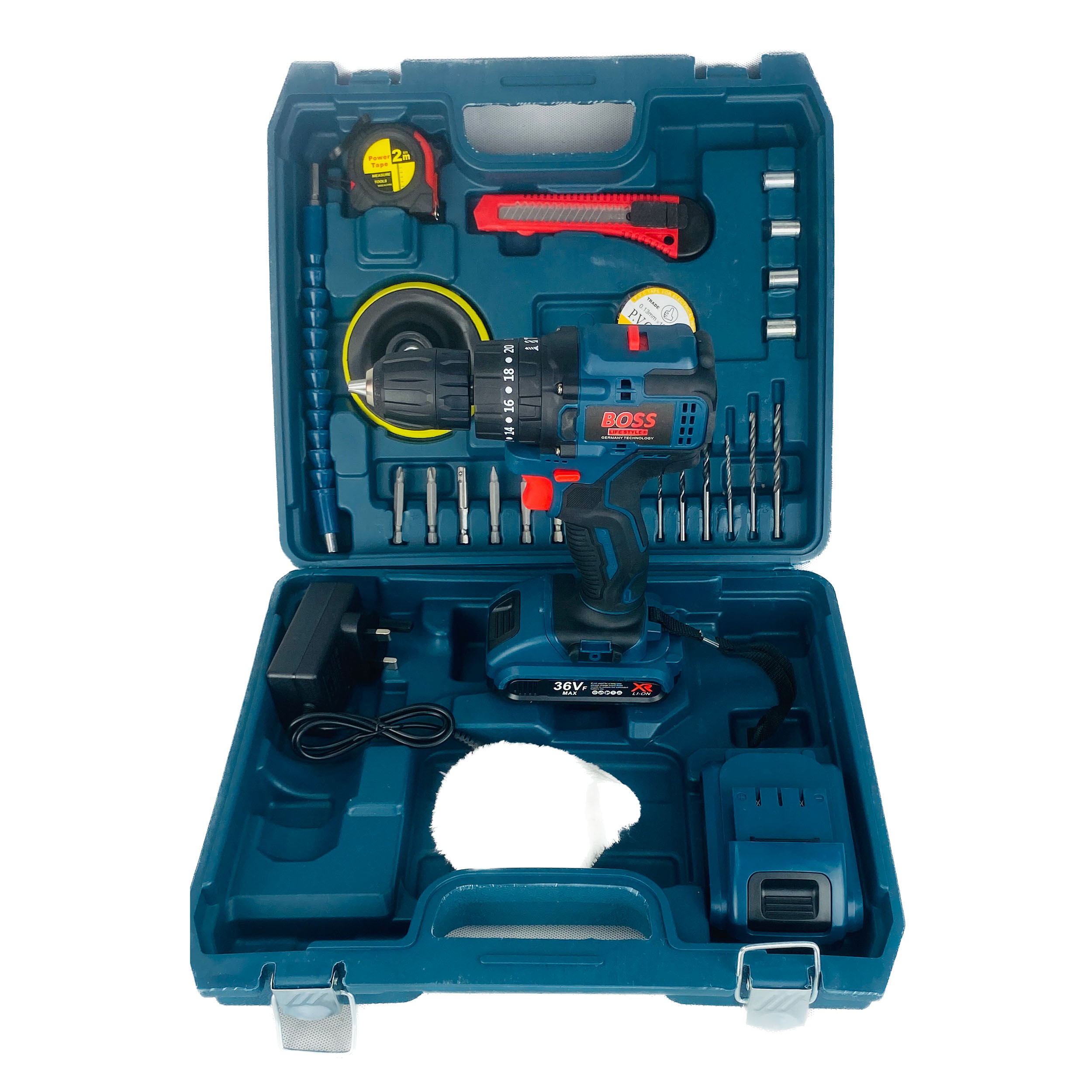 مجموعه 30 عددی دریل شارژی باس مدل 36VF-MAX مجموعه 30 عددی دریل شارژی باس مدل 36VF-MAX