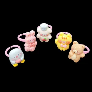 انگشتر دخترانه مدل عروسکی کد S-BACH01 بسته 5 عددی