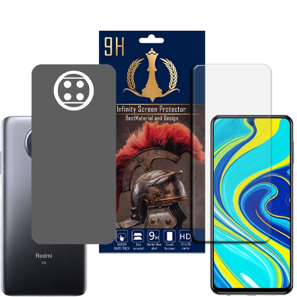 برچسب پوششی اینفینیتی مدل PRO MAX مناسب برای گوشی موبایل شیائومی REDMI NOTE 9T به همراه محافظ صفحه نمایش