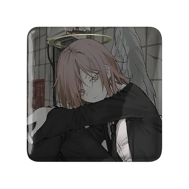 مگنت خندالو طرح انجل انیمه مرد اره ای Chainsaw Man  مدل مربعی کد 23210