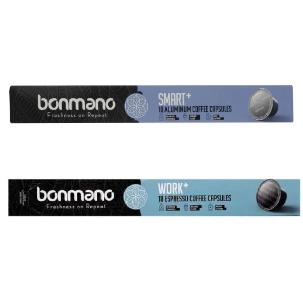 کپسول قهوه اسپرسو +SMART و +WORK بن مانو - 110 گرم بسته 2 عددی