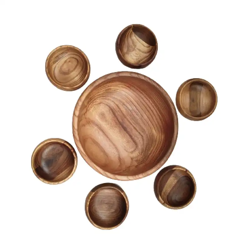کاسه چوبی مدل K198 مجموعه 7 عددی