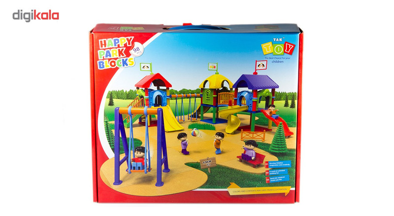 بازی آموزشی 98 تکه تک توی مدل Happy Park Blocks