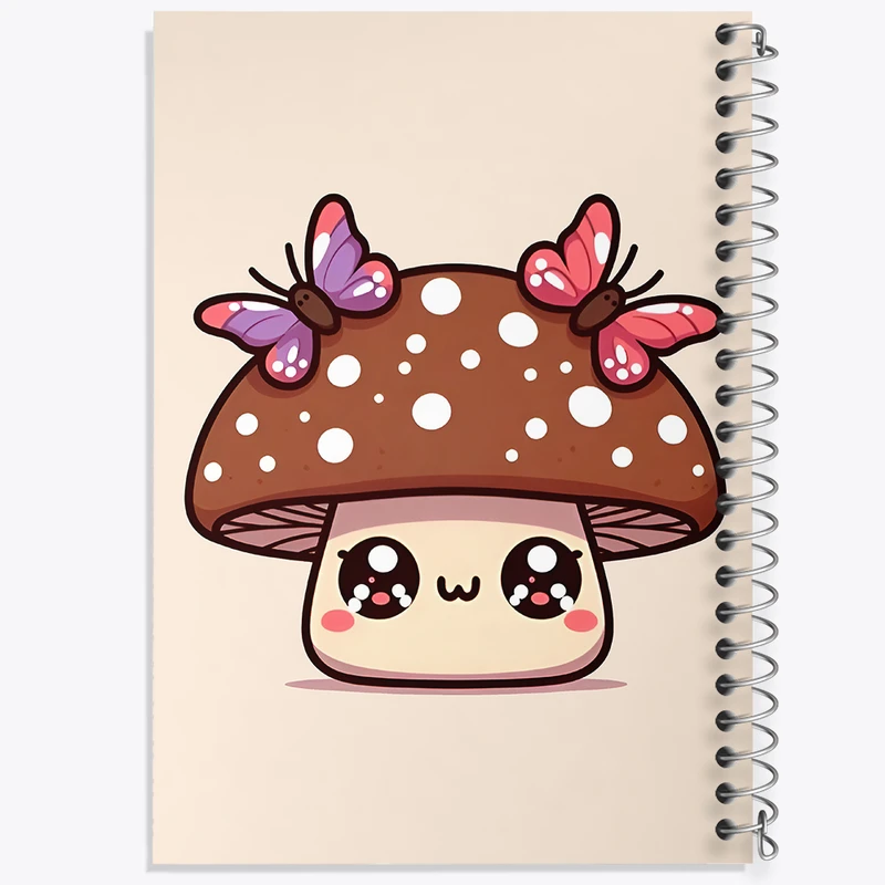 دفتر مشق 50 برگ خندالو طرح قارچ کیوت کد F7834