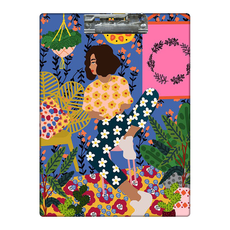 تخته شاسی طرح دختر و گل و گیاه کد  6440796 سایز A4