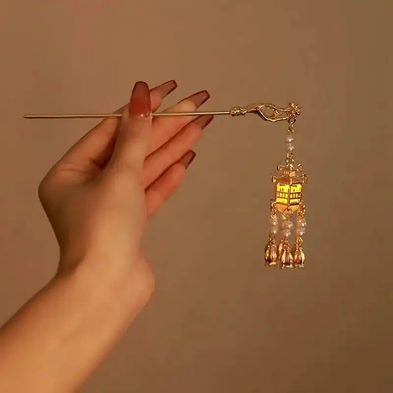 گیره مو زنانه مدل کانزاشی فانوس دار