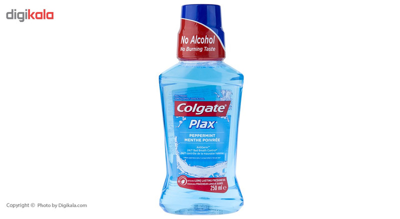 دهانشویه کلگیت سری Plax مدل Peppermint حجم 250 میلی لیتر