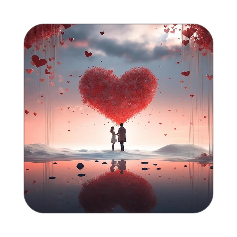 زیر لیوانی کاکتی مدل عاشقانه کد mp10019