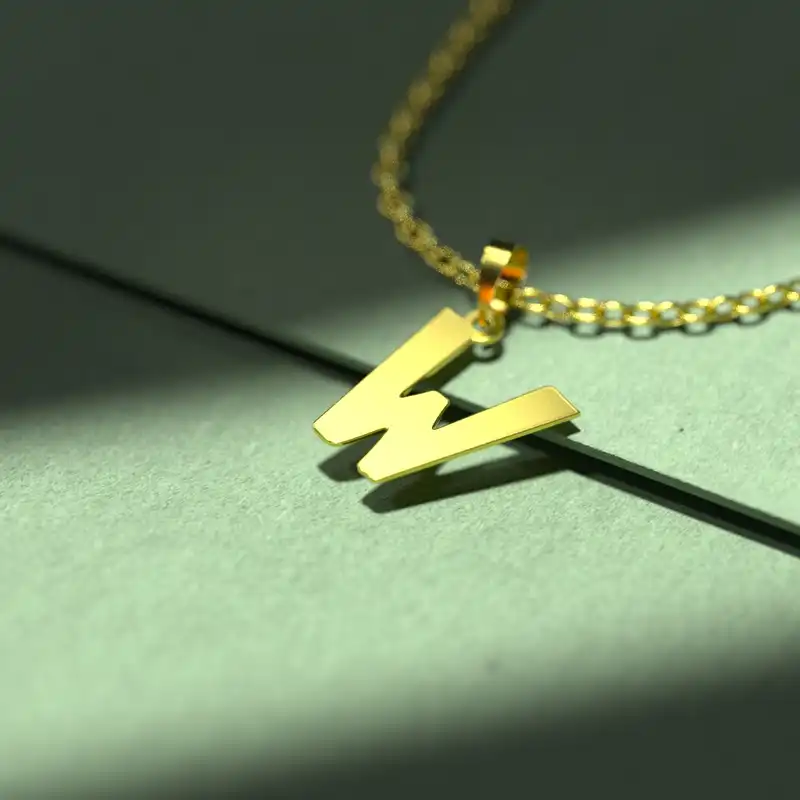 گردنبند طلا 18 عیار زنانه مدوپد مدل حرف W کد H3-1-1059