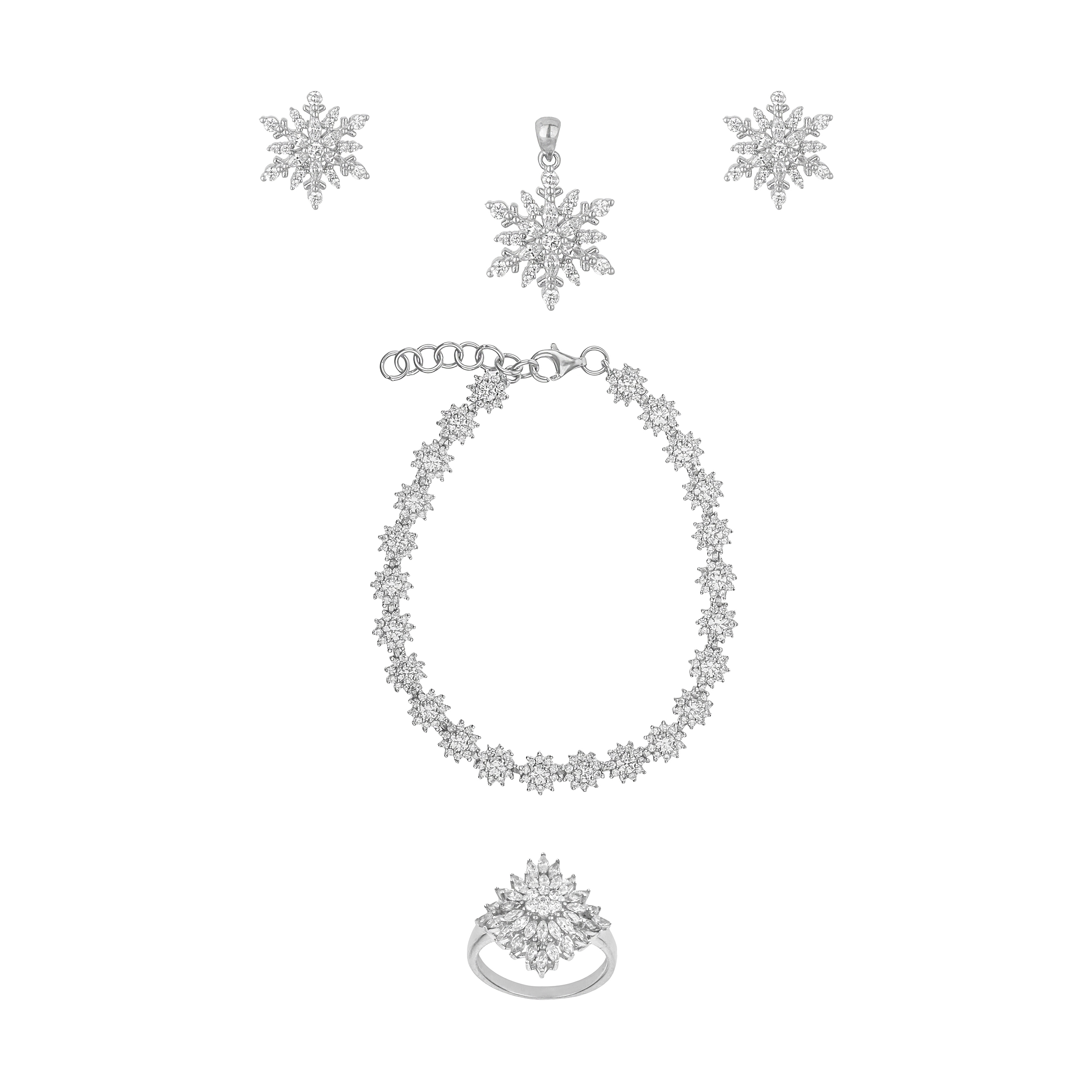 ست نقره زنانه کد 21257