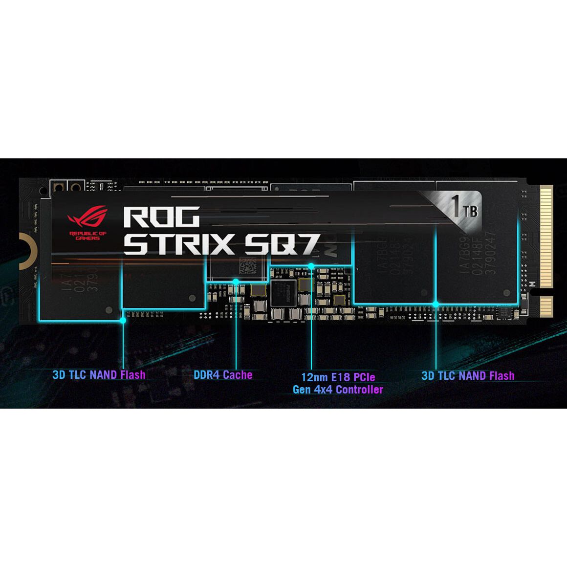 اس اس دی اینترنال ایسوس مدل ROG Strix SQ7 Gen4 SSD ظرفیت یک ترابایت