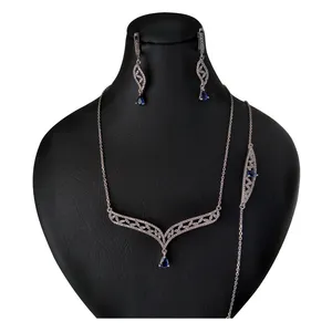 نیم ست نقره زنانه ملک زیور مدل اشک کد 605