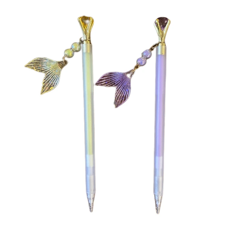 مداد نوکی 0.5 میلی متری طرح پری دریایی الماس دار مجموعه 2 عددی