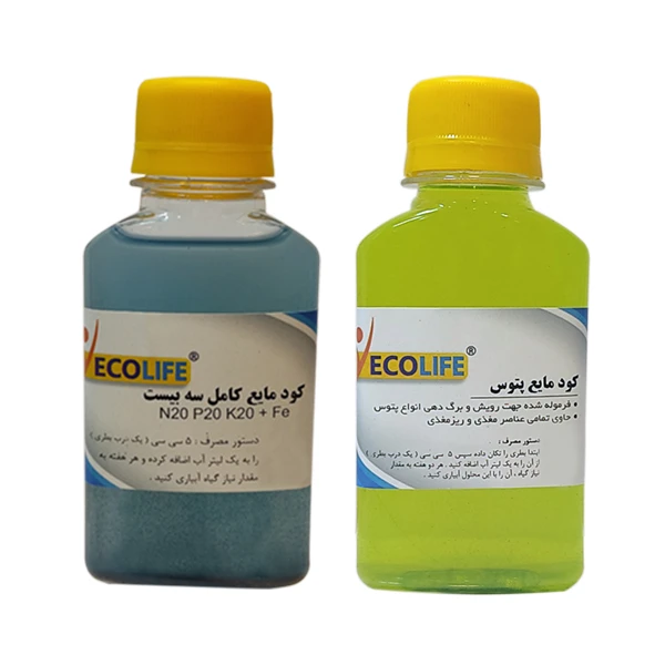 کود مایع سه بیست و کود مایع پتوس اکولایف مدل K120 حجم 120 میلی لیتر