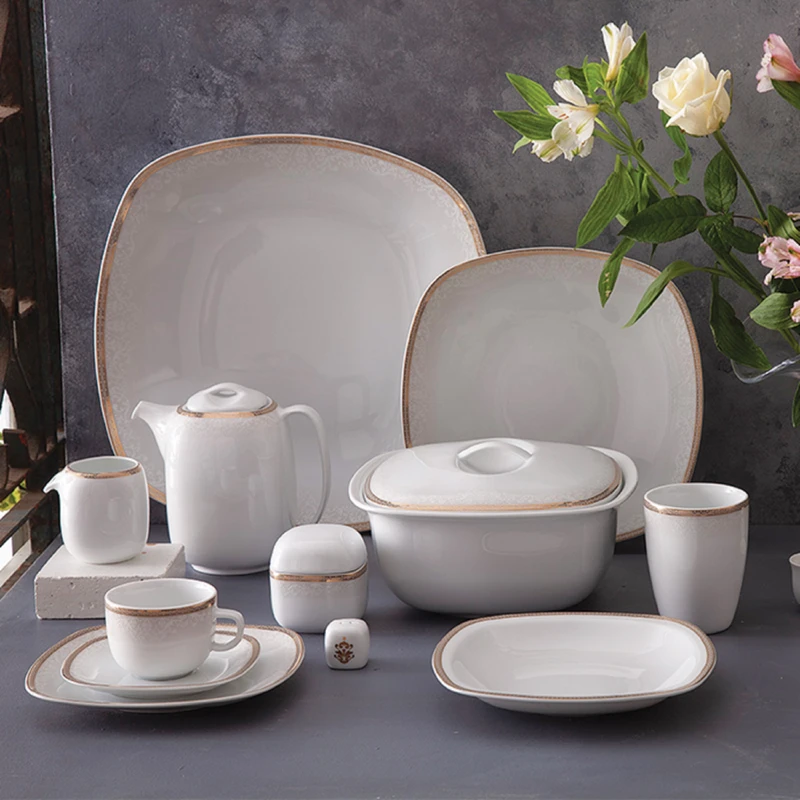 عکس شماره 8 : سرویس غذاخوری 98 پارچه 12 نفر چینی زرین ایران مدل ریوا سری کواترو درجه یک