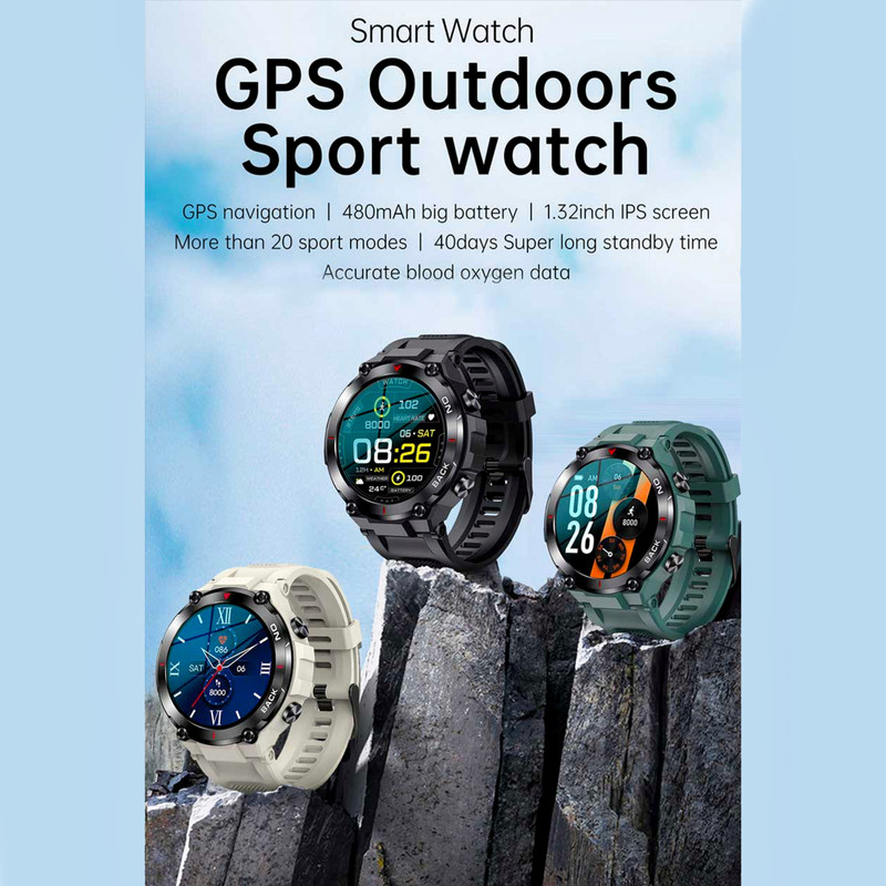 ساعت هوشمند مدل K37 AMOLED GPS