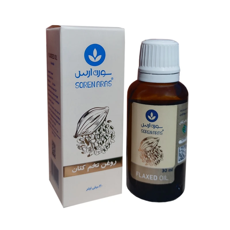روغن بدن سورن ارس مدل تخم کتان مناسب برای انواع پوست حجم 30 میلی لیتر