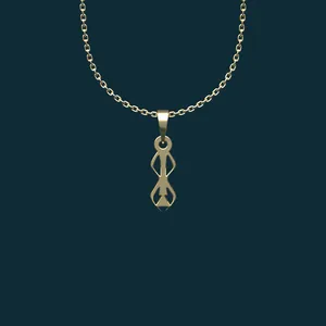 گردنبند طلا 18 عیار زنانه مدوپد مدل هندسی کد BB2-1-1210