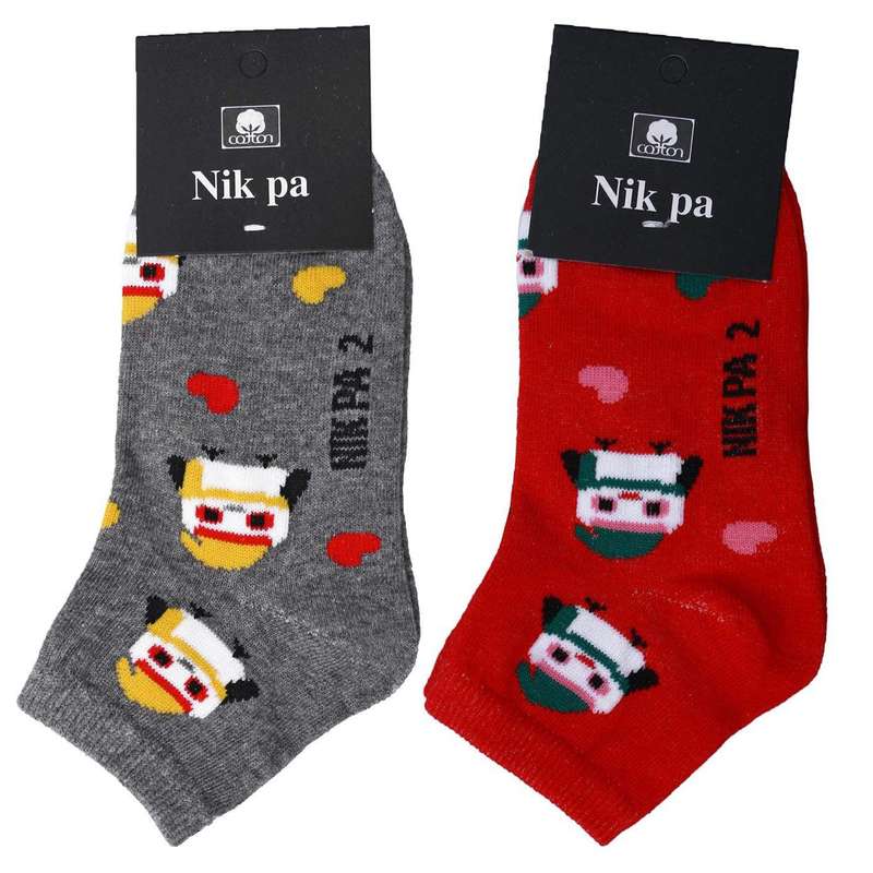 جوراب دخترانه نیک پا کد GB-A بسته 2 عددی