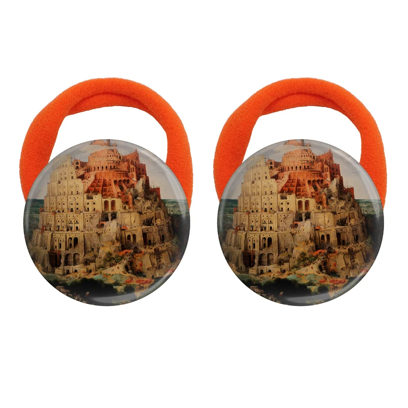 کش مو زنانه مدل نقاشی برج بابل پیتر بروگل کد 1034 بسته دو عددی