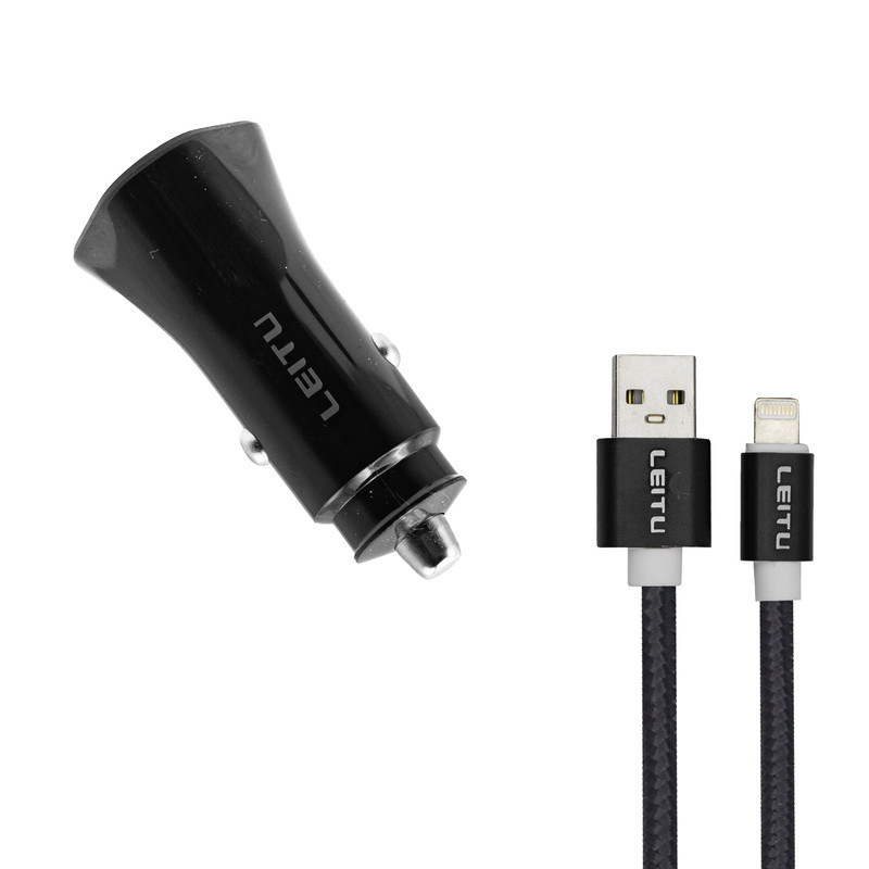 شارژر فندکی 20 وات لیتو مدل LC-C14 به همراه کابل تبدیل لایتنینگ