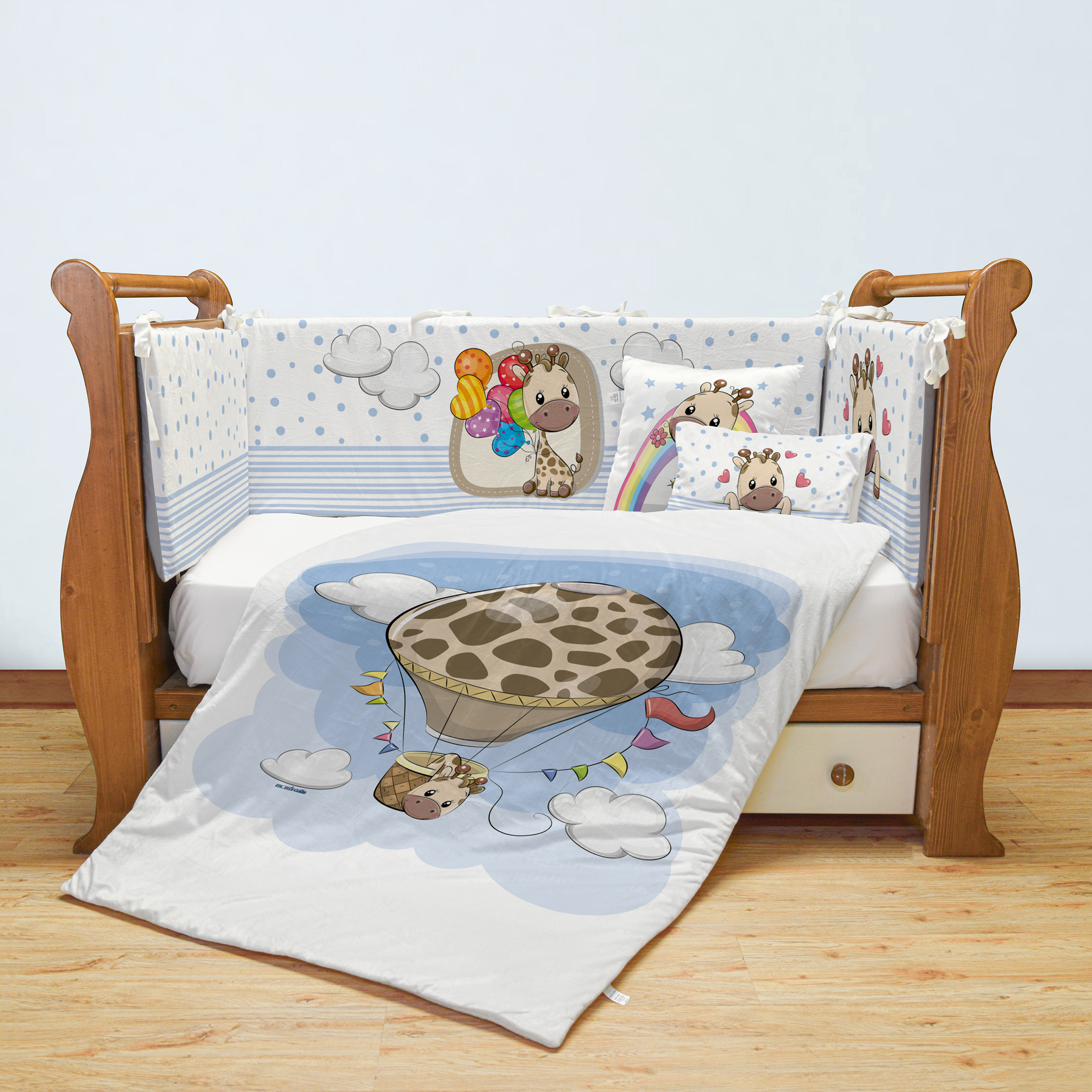 سرویس روتختی 7 تکه کودک مامزکیوتی مدل زرافه بالنی SK22