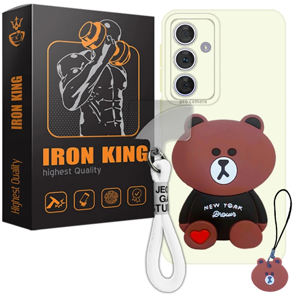 کاور آیرون کینگ مدل B2-GHALBI-21 مناسب برای گوشی موبایل سامسونگ Galaxy A55 به همراه بندآویز