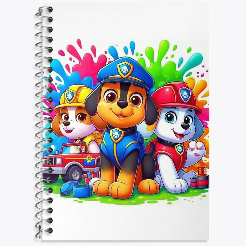 دفتر زبان 50 برگ خندالو مدل دو خط طرح سگ های نگهبان (Paw Patrol) کد N2180
