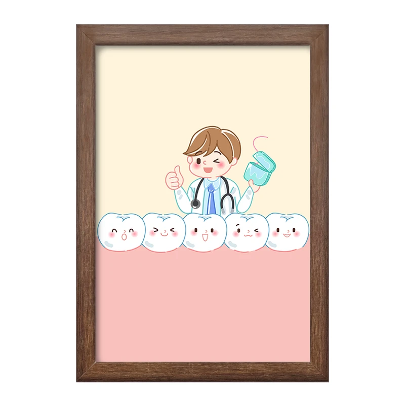 تابلو خندالو طرح دندان و دندان پزشکی کودکانه کد 36715