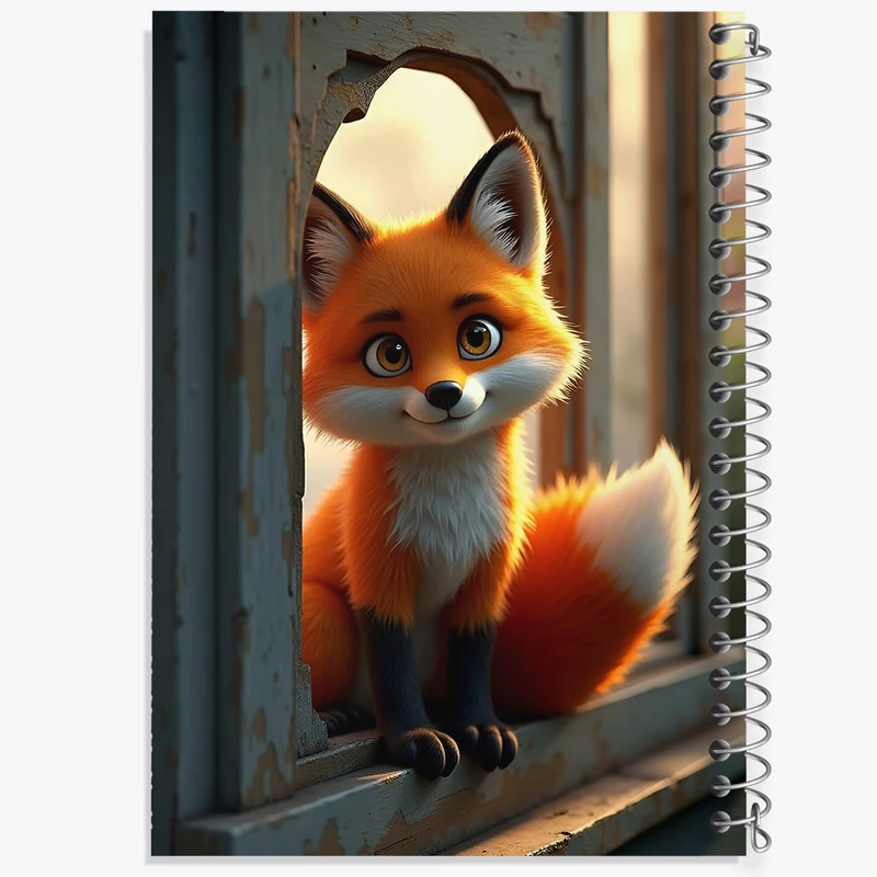 دفتر نقاشی 50 برگ خندالو طرح روباه بامزه کد N5352