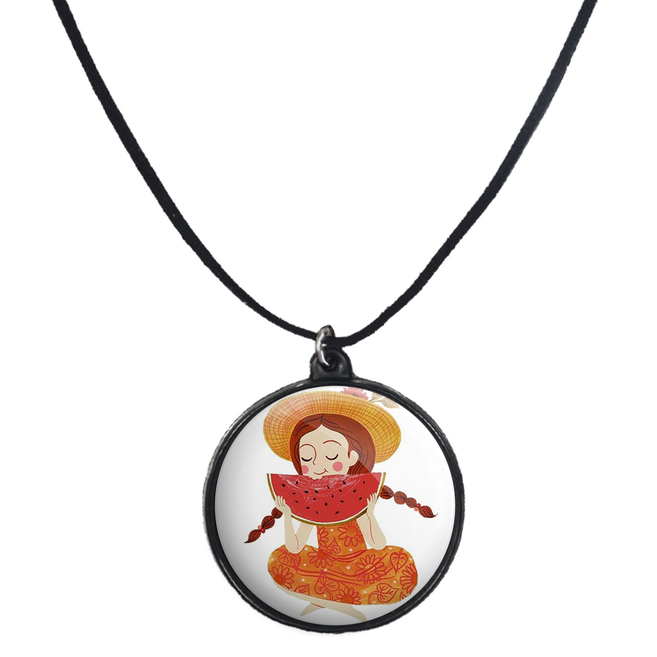 گردنبند پرمانه طرح دخترونه کد pmb.4693 مدل دو طرفه