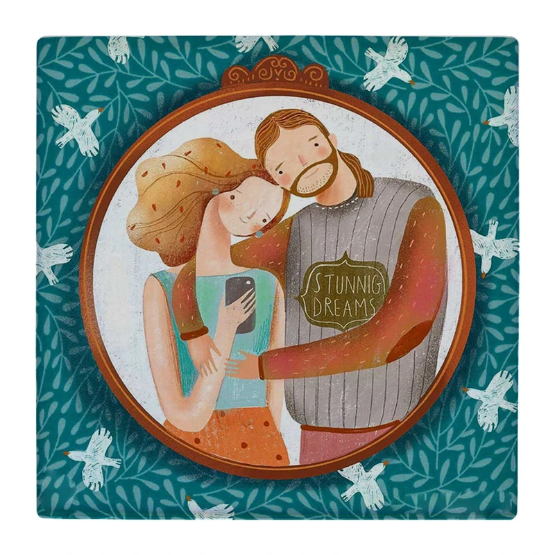 زیر لیوانی  طرح عشاق کد    4793734_3503