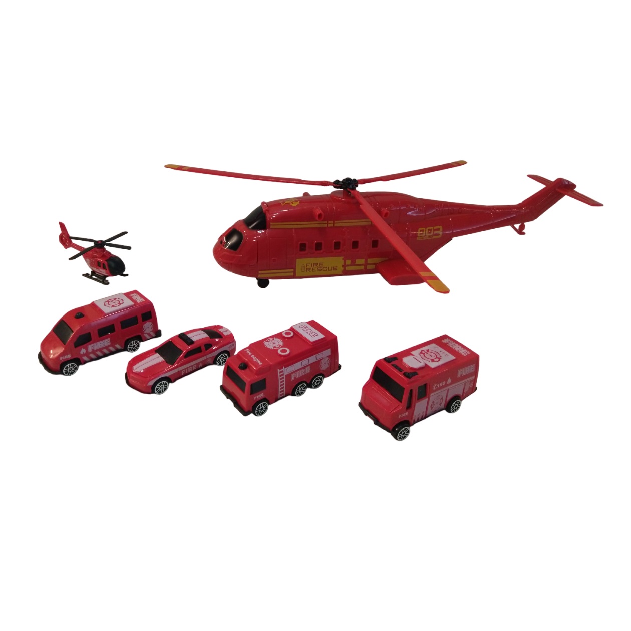 هلیکوپتر بازی مدل آتشنشانی مجموعه 6 عددی