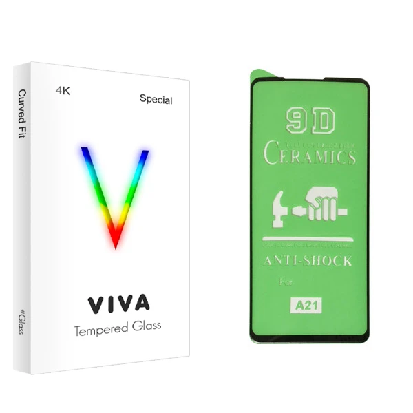 محافظ صفحه نمایش 9D ویوا مدل 4K مناسب برای گوشی موبایل سامسونگ Galaxy A21