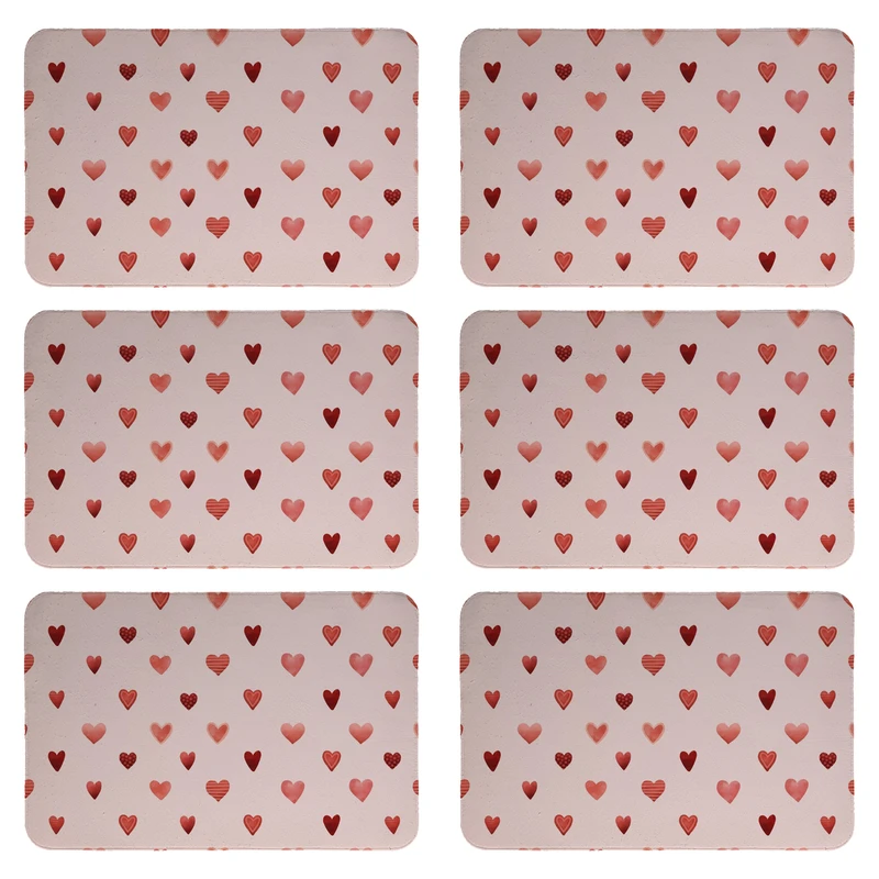 زیربشقابی طرح قلب کد 8214 بسته 6 عددی